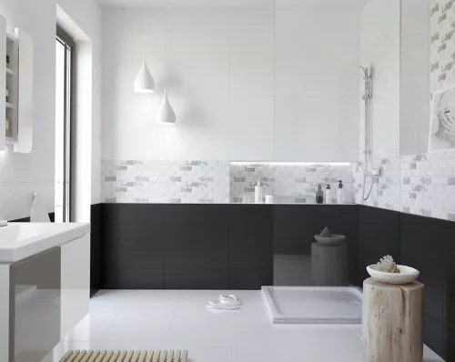 Csempe Cersanit, SIMPLE ART WHITE SATIN 20X60 G1 W476-009-1