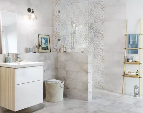 Csempe, Cersanit Concrete Style Light Grey 20X60 G1 W475-002-1