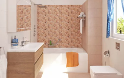 Csempe, Zalakerámia TEXTIL VIRÁGOS 25X40 ZAL-ZBD 42064