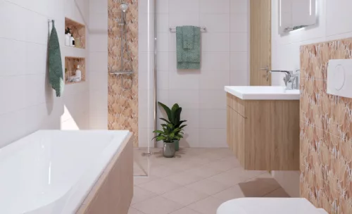 Csempe, Zalakerámia TEXTIL VIRÁGOS 25X40 ZAL-ZBD 42064