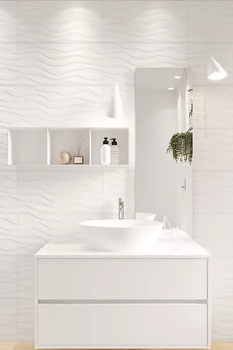 Csempe, Cersanit SOFT ROMANTIC PS803 WHITE SMUDGES SATIN 29,8X59,8 G1 W564-001-1