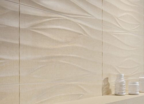 Csempe, Cersanit SHINY TEXTILE PS810 CREAM SATIN STRUCTURE 29,8X59,8 G1 OP502-003-1