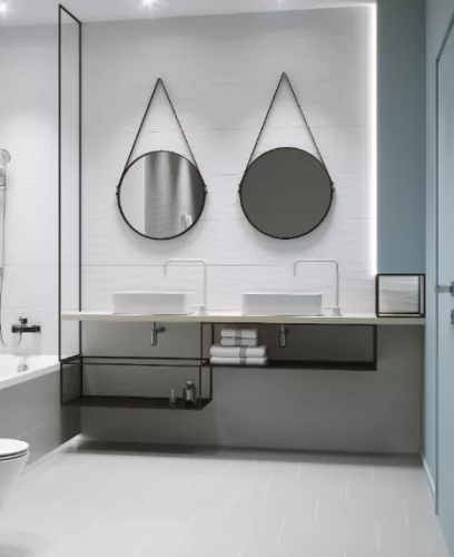 Csempe, CersanitTOUCH ME PS800 WHITE SATIN WAVE STRUCTURE 29,8X59,8 G1 W562-002-1