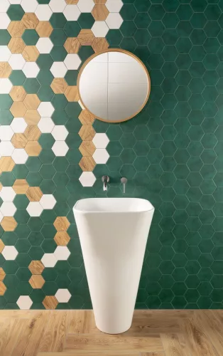 Csempe, Arte Burano Green Hex 11x12,5 csempe ART-11X12 BUGH