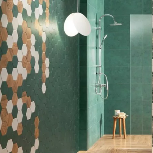 Csempe, Arte Burano Green Hex 11x12,5 csempe ART-11X12 BUGH