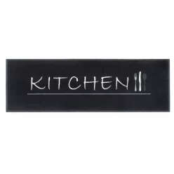 Lábtörlő, Cook&Wash kitchen black 50x150