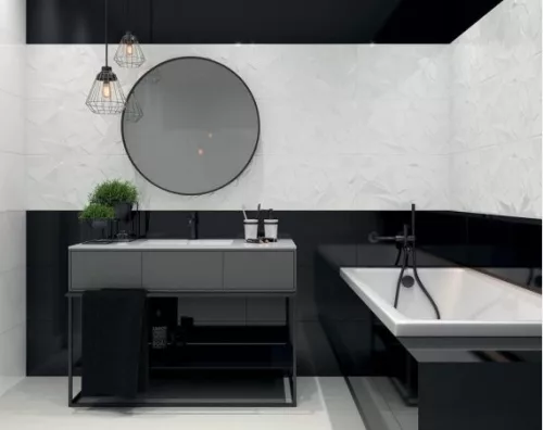 Csempe, Paradyz Classica Synergy Nero Struktura B 30x60cm