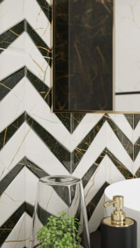 Csempe, Paradyz Classica Fancy White Struktura Polysk 30x60cm