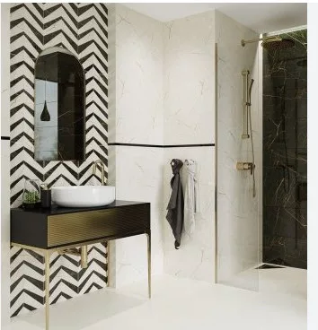 Dekorlap, Paradyz Classica Fancy White Inserto Polysk 30x60cm