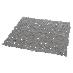   Fürdőszobai szőnyeg, Sapho AQUALINE RIVER fürdőszobai szőnyeg,  540x540mm, PVC/szürke TADO40108