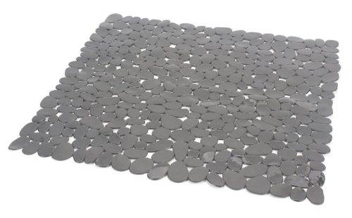 Fürdőszobai szőnyeg, Sapho AQUALINE RIVER fürdőszobai szőnyeg,  540x540mm, PVC/szürke TADO40108