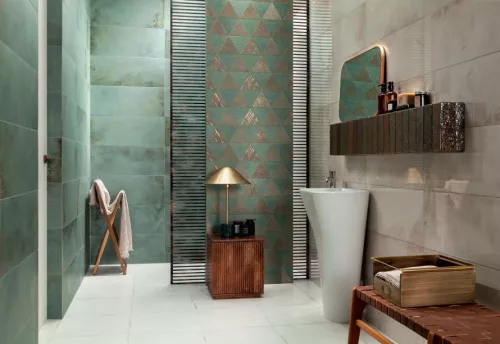 Dekorcsempe, Tubadzin Goldgreen Mono Decor 29x74