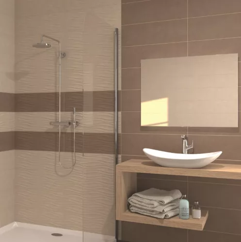 Csempe, Zalakerámia CEMENTI BARNA 3D 20X60, ZBD 62085