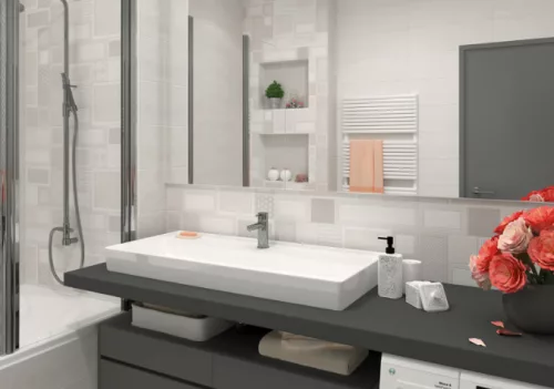 Csempe, Zalakerámia MILIA Szürke Mintás 20X60, ZBD 62127