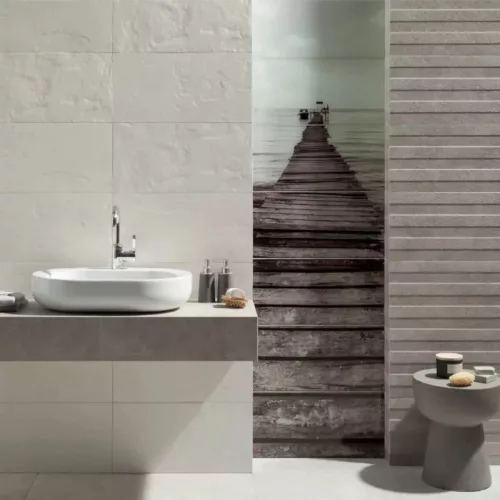 Csempe, Tubadzin S-Blinds white STR 29,8x59,8