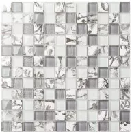 Mozaik, Aita Print White 29,8x29,8