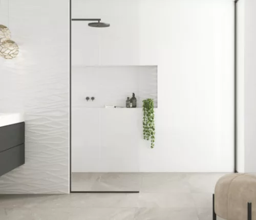 Csempe, Mirello Aspen White 31,6x100 Shiny Rect. 226186