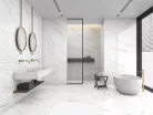 Dekorlap, Mirello Bianco d Oro Decor 29,5X90 Shiny Rect. 225537