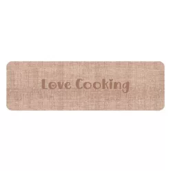 Lábtörlő, Cook&Wash love cooking beige melee 50x150