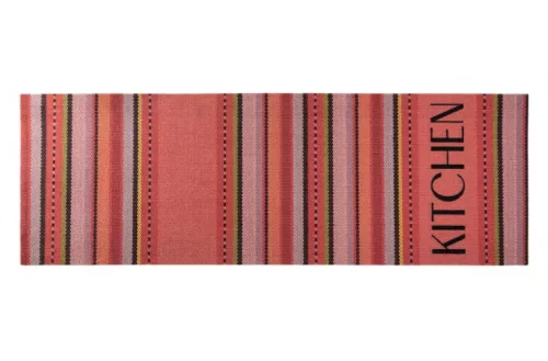 Lábtörlő, Cook&Wash woven stripes red 50x150